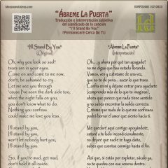 Interpretación: Ábreme La Puerta (Ill Stand By You)